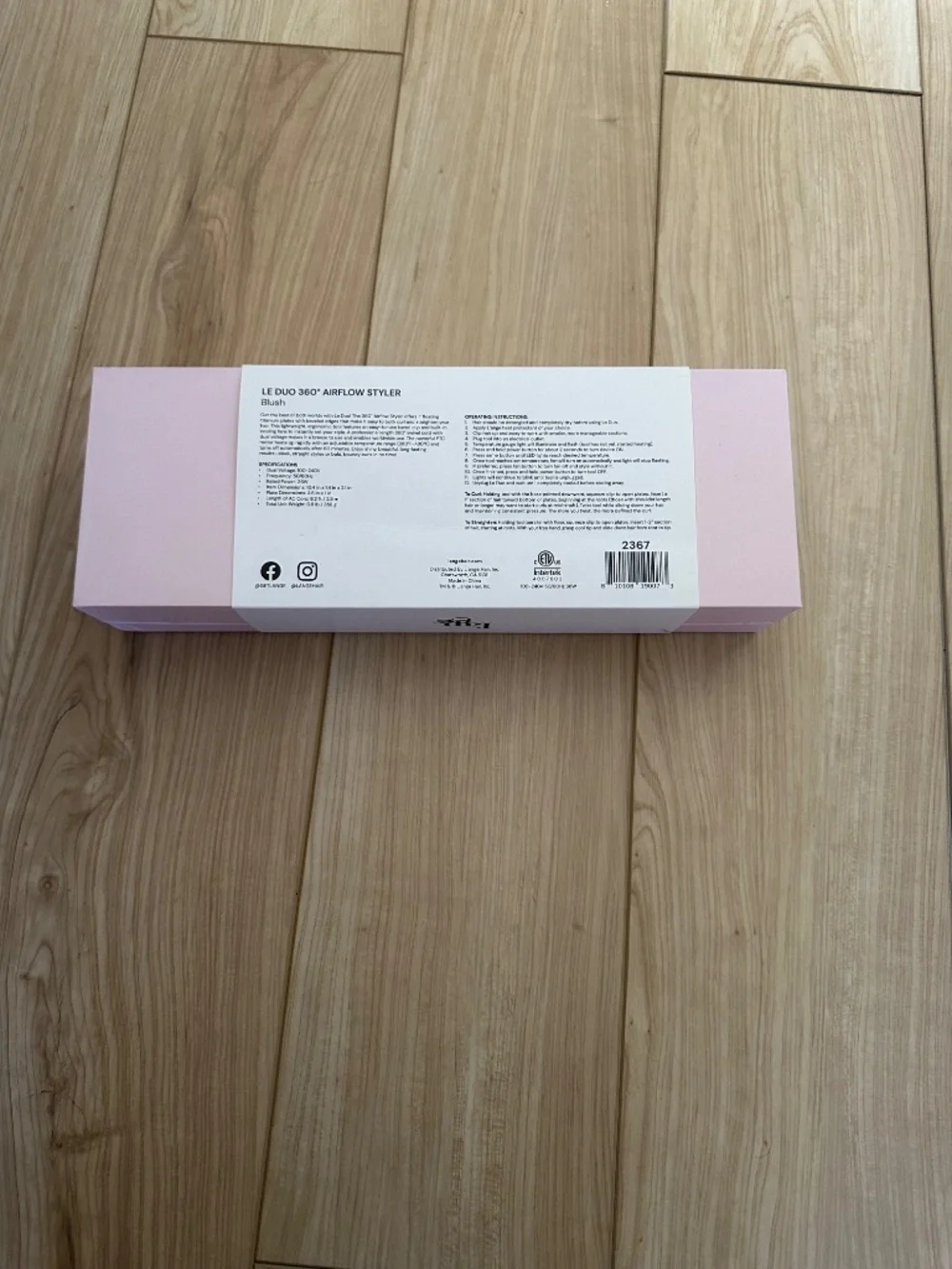 L’ange Le Duo 360 Airflow Styler - Blush Pink